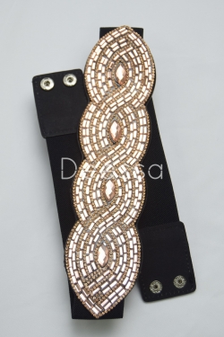 CINTURÓN FAJÍN BRILLO BRONCE