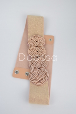 CINTURÓN  NUDO CHAMPÁN ROSADO