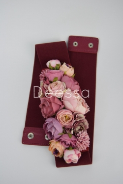 CINTURÓN FAJÍN BURDEOS